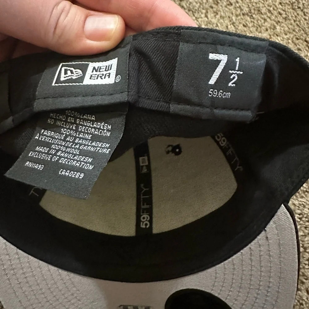 59fifty Black and Gray Las Vegas Raiders hat